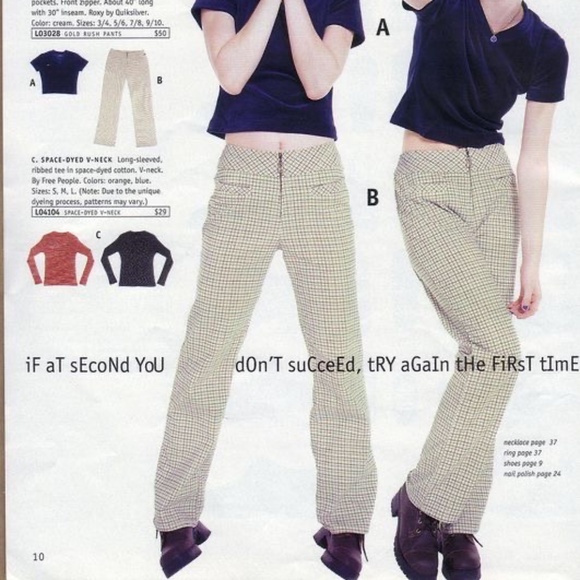 90s Roxy Gold Rush Corduroy Pants Featured in Delia's Catalog - Picture 3 of 3